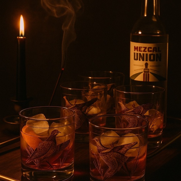 Vintage Georges Briard “Canvasback Duck” Lowball Glasses – Set of 5 - Picture 2 of 3